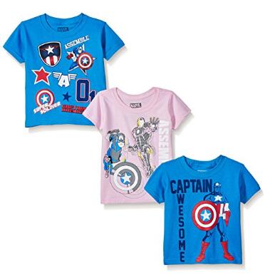 MARVEL 漫威 Avengers 复仇者联盟 男童T恤 三件套  特价仅售$4.74