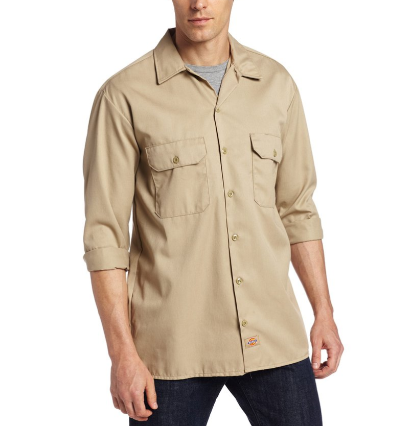 Dickies Men's Long-Sleeve Work Shirt only $3.85