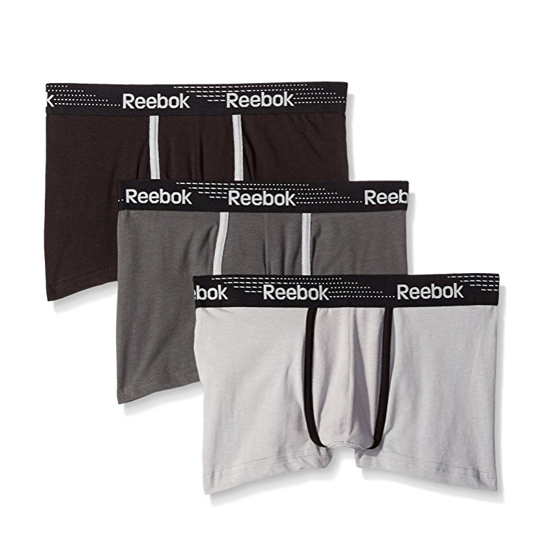 透氣舒適！Reebok 銳步3 Pack Stretch 男士平角內褲3條裝, 現僅售$17.99