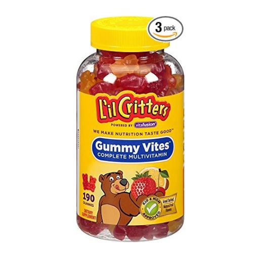 史低價！L'il Critters 小熊糖 兒童多種維生素軟糖，190粒/瓶，共3瓶，原價$40.35，點擊Coupon后僅售$26.00