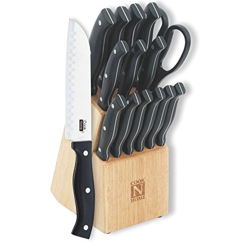 Cook N Home 15-Piece Cutlery Set with Storage Block, Only $23.68