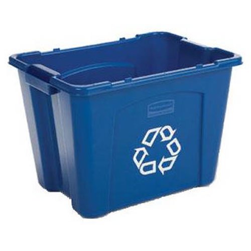 Rubbermaid Commercial Stackable Recycling Bin, 14 Gallon, Blue (FG571473BLUE), Only $13.47, You Save $5.88(30%)