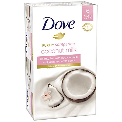 Dove多芬椰奶美容香皂，4oz/块，共6块，原价$10.59，现点击coupon后仅售$5.54，免运费