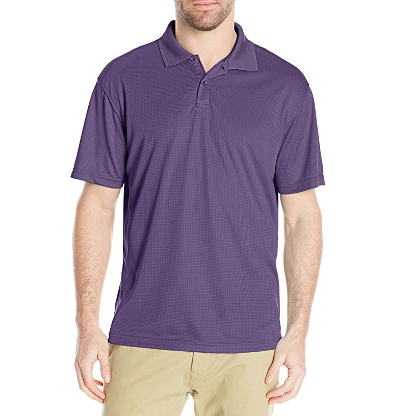 Haggar Men's Short Sleeve Solid Textured Knit Polo only $5.35