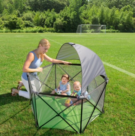 Summer Infant 便携式婴儿娱乐床带遮阳篷, 现仅售$34.99