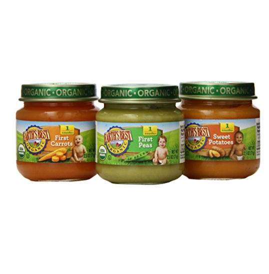 Earth's Best Organic Stage 1, My First Veggies Variety Pack, 12 Count, 2.5 Ounce Jars  only $6.34