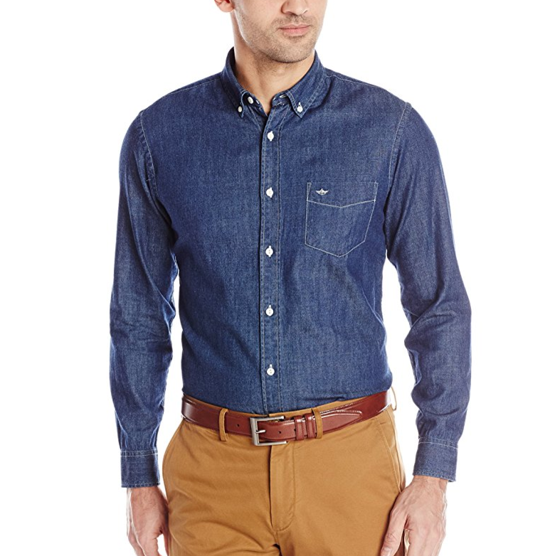 Dockers Button-Down Chambray男士襯衫, 現僅售$7.89