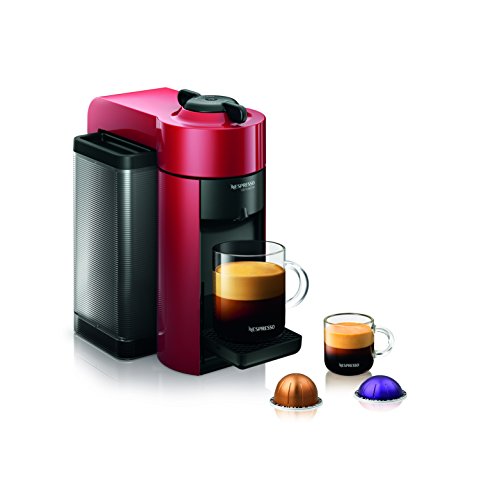 Nespresso GCC1-US-RE-NE VertuoLine Evoluo Coffee and Espresso Maker, Red, Only $86.81, You Save $112.19(56%)