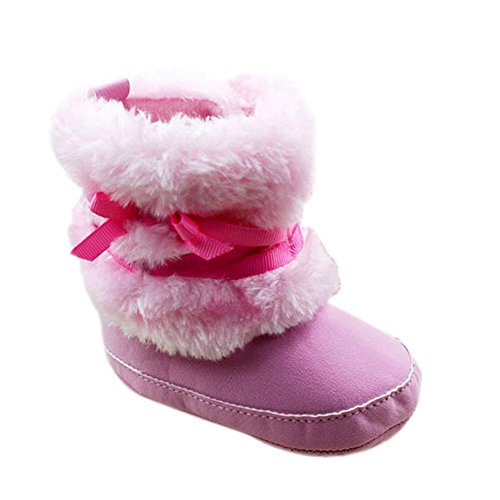 Weixinbuy Baby Girl Fur Bowknot Snow Short Boots Warm Fleece Shoes , Only $5.99