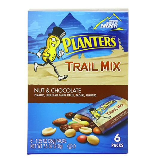 Planters Trail Mix Pack, Nut and Chocolate, 6 Pouches, 7.5 Ounce only $2.48