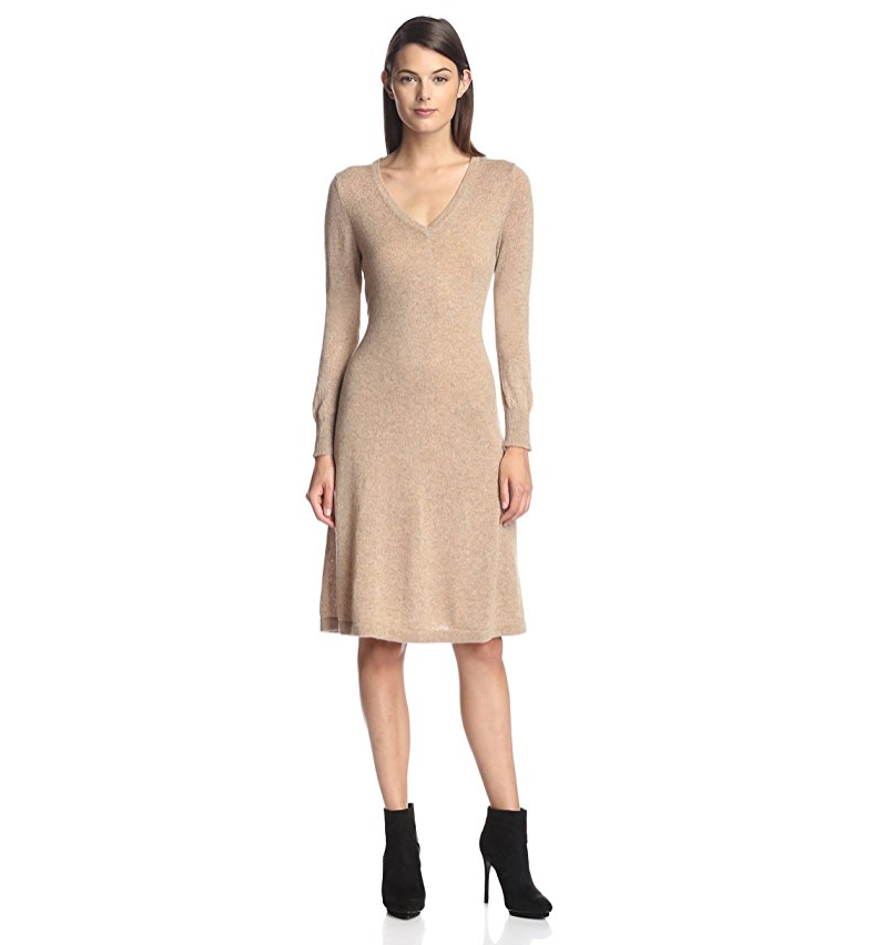 Cashmere Addiction Women's Long Sleeve V-Neck Dress only $39.44