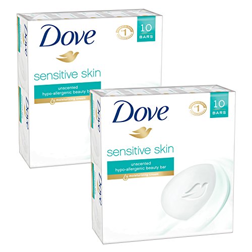 Dove Sensitive Skin Beauty Bar 4 Ounce, 10 Count (Pack of 2), Only$19.35