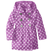 Pink Platinum Little Girls' Polka Dot Trench Jacket $8.65