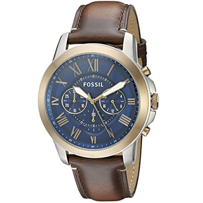 Fossil Men's FS5150 Grant Chronograph Dark Brown Leather Watch $84.98 FREE Shipping
