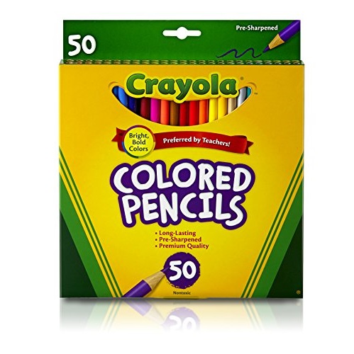 Crayola Colored Pencils, Assorted Colors, 50 Count, Gift, only $$6.08