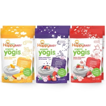 Happy Baby Organic Yogis Freeze Dried Yogurt and Fruit Snack 6 Piece Variety Pack $13.30