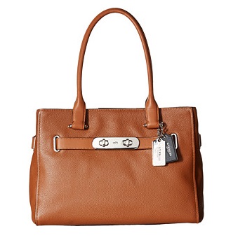 Amazon or 6PM：COACH Color Block New Swagger 女士手提包，原价 $395.00，现仅售$134.99，免运费