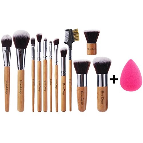 EmaxDesign 12+1 Pieces Makeup Brush Set, Only $10.99