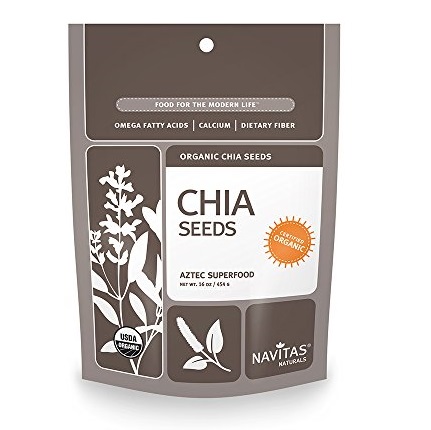 Navitas Organics Chia Seeds, 16 oz. Bag — Organic, Non-GMO, Gluten-Free ,only $8.47 free shipping after using Subscribe and Save service