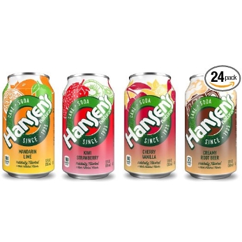 Hansen's Natural Cane Soda Variety Pack, 12 Ounce (Pack of 24) $8.64