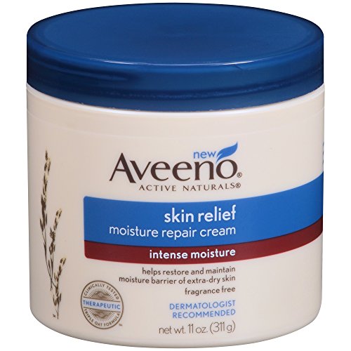 Aveeno Skin Relief Intense Moisture Repair Cream with Triple Oat Complex, Ceramide & Rich Emollients, Steroid- & Fragrance-Free Moisturizing Body Cream for Extra-Dry Skin, 11 oz, Only $7.70
