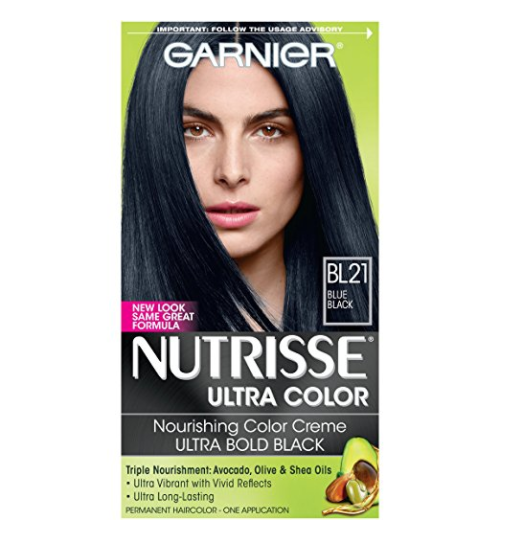 Garnier Nutrisse Ultra Color Nourishing Color Creme, BL21 Reflective Blue Black (Packaging May Vary only $0.98