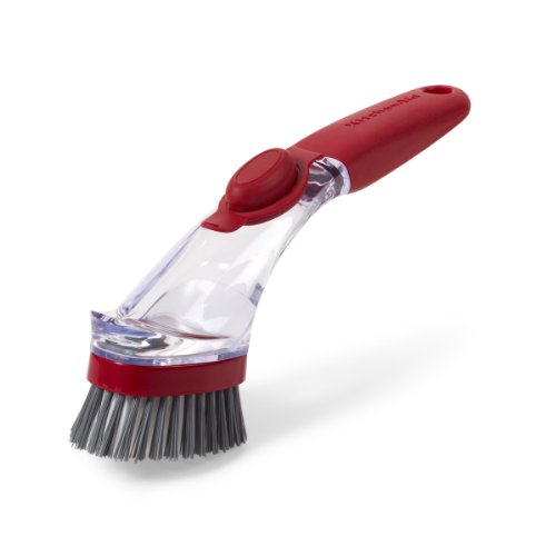 KitchenAid Soap Dispensing Sink Brush, Red, Only $7.49