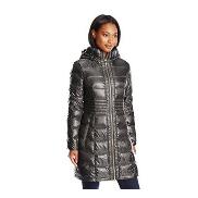 Via Spiga Women's Metallic Packable Down Coat with Hood  $28.41