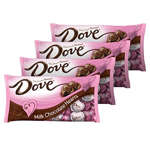情人节好礼物！史低价！DOVE PROMISES 丝滑情人节心形巧克力，8.87 oz/袋，共4袋，现点击coupon后仅售$11.66