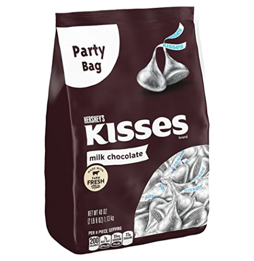Hershey's Kisses 牛奶巧克力 1.13kg，現點擊coupon后僅售$8.09，免運費