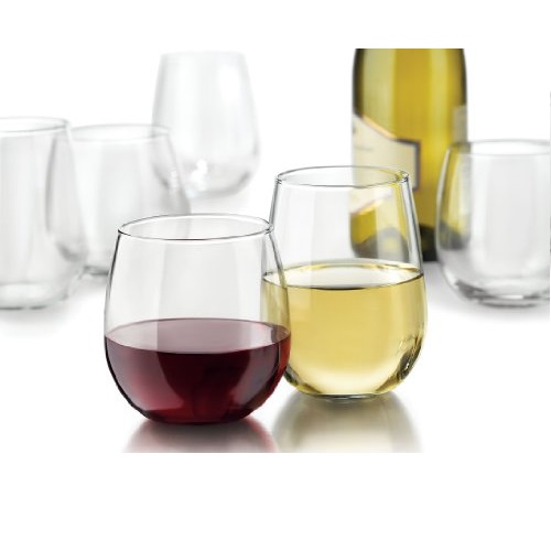 Libbey Vina Stemless 12-Piece Wine Glasses Set, Clear, Only $15.69