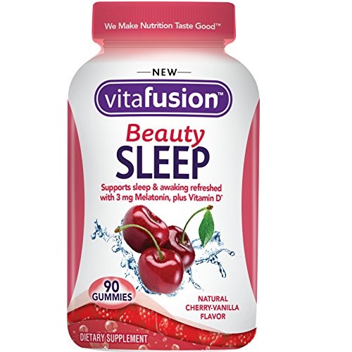 Vitafusion 美容助眠软糖， 90粒， 樱桃香草味， 现仅售$10.49
