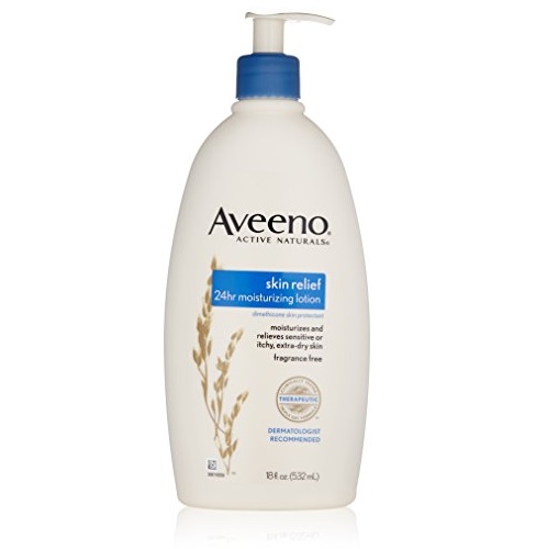 Aveeno Skin Relief 24-Hour Moisturizing Lotion for Sensitive Skin with Natural Shea Butter & Triple Oat Complex, Unscented Therapeutic Lotion for Extra Dry, Itchy Skin, 18 fl. oz, Only $4.36