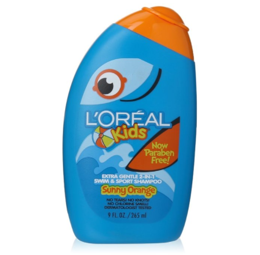 L'Oreal Paris Kids Extra Gentle 2-in-1 Swim and Sport Shampoo, Sunny Orange, 9 Fluid Ounce only $2.99