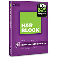 H&R Block Tax Software Deluxe 2016 + Refund Bonus Offer PC/Mac Disc $14.99
