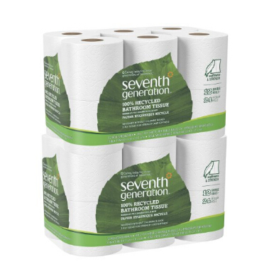 Seventh Generation Natural Bathroom Tissue, 12 Count (Pack of 2)  $7.79