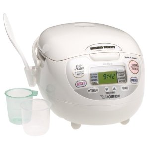 Zojirushi NS-ZCC10 5-1/2-Cup (Uncooked) Neuro Fuzzy Rice Cooker and Warmer, Premium White, 1.0-Liter, Only $149.99 free shipping