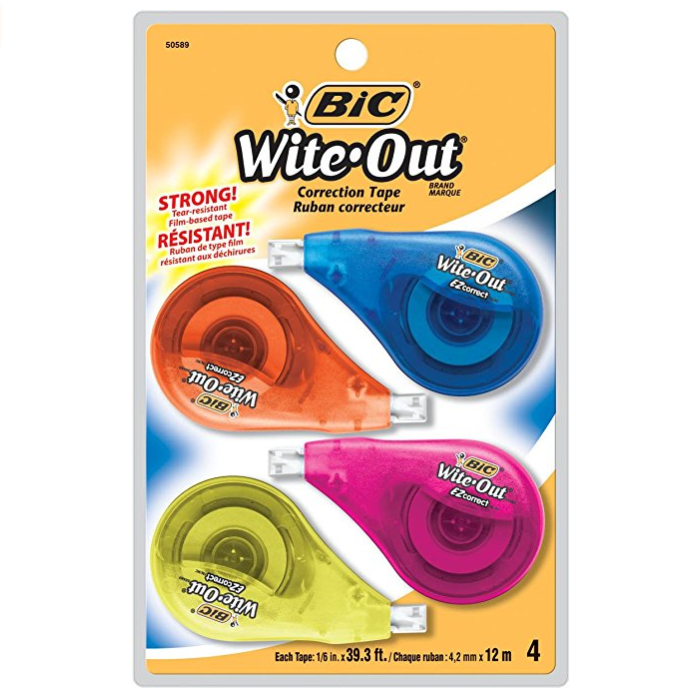 BIC Wite-Out 修正帶，四個, 現僅售$3.92
