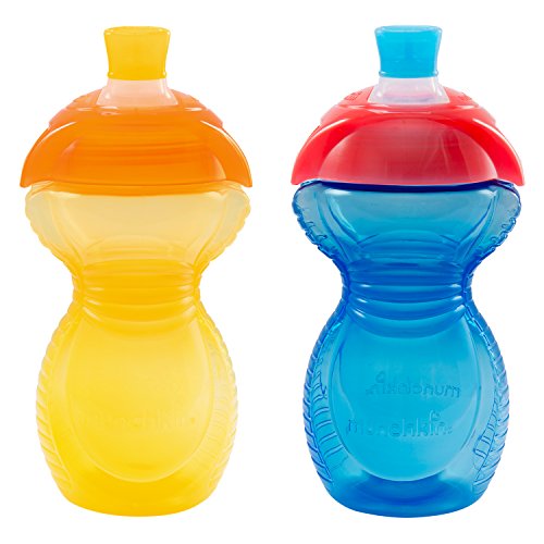 Munchkin Click Lock Bite Proof Sippy Cup, Yellow/Blue, 9 Ounce, 2 Count, Only $2.80