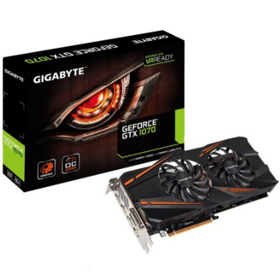 Gigabyte GeForce GTX 1070 8 GB GDDR5 256 bit PCI-E 3.0 x 16 Windforce OC (GV-N1070WF2OC-8GD) $334.24 FREE Shipping
