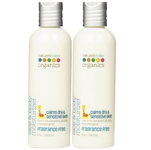 Nature's Baby Organics Organic Face and Body Moisturizer Bottles, Fragrance Free, 8 Ounce (Pack of 2), Only $12.40, free shipping after clipping coupon and using SS