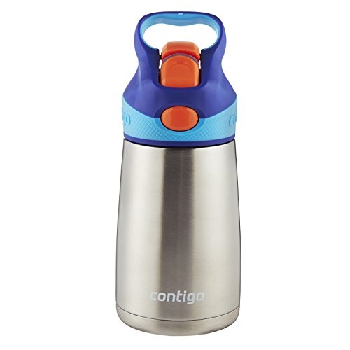 Contigo Autospout Striker Chill Stainless Steel Kids Water Bottle, 10oz, Sapphire, Only $12.79, You Save $3.20(20%)