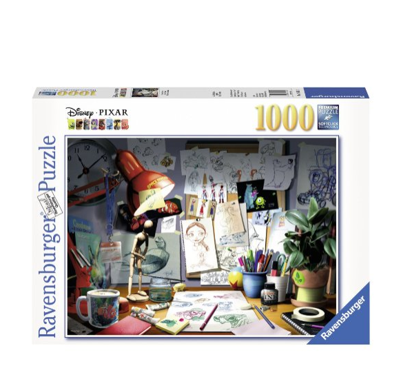 Ravensburger 迪士尼皮克萨：艺术家书桌 1000片拼图, 现仅售$12.69