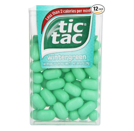 Tic tac Wintergreen 口氣清新糖, 1盎司，12盒裝, 現僅售$7.20, 免運費！