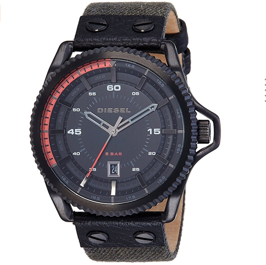 Diesel Men's DZ1728 Rollcage Analog Display Analog Quartz Black Watch only $104.95, Free Shipping