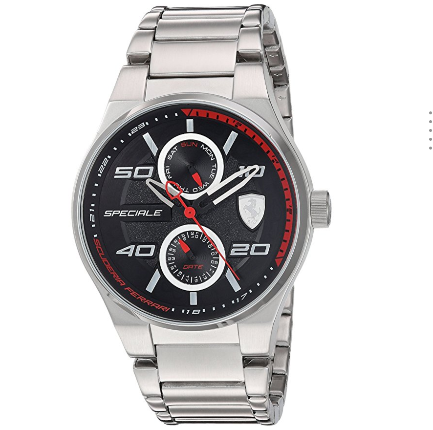 Ferrari Men's Quartz Stainless Steel Casual Watch, Color:Silver-Toned (Model: 830358) only $127.79
