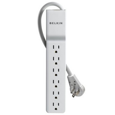 Belkin 6-Outlet Commercial Power Strip Surge Protector with 8-Foot Power Cord and Rotating Plug, 720 Joules (BE106000-08R) , only $8.24