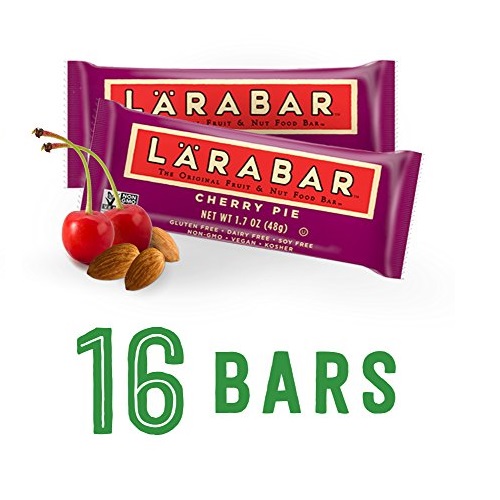 史低价！Larabar Fruit & Nut 水果&坚果代餐美味棒，1.7oz/支，共16支， 樱桃派口味，原价$27.04，现点击coupon后仅售 $10.43，免运费