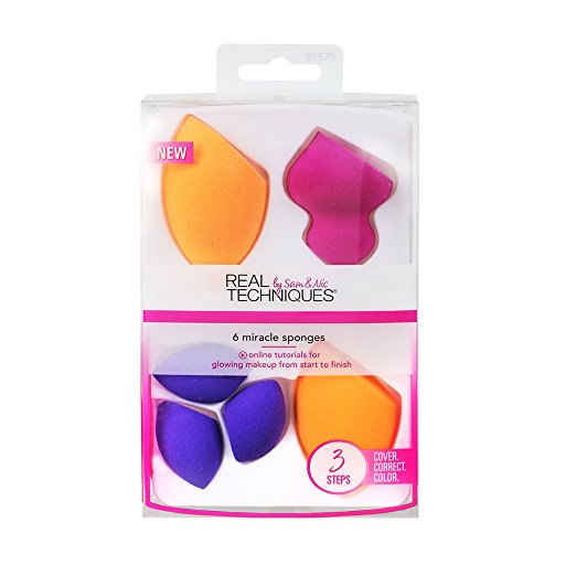 Real Techniques 6 Miracle Complexion Sponges Make Up Brush Set, Only $9.99