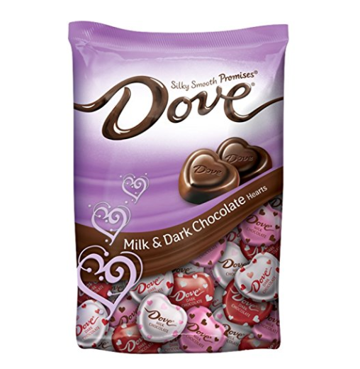 DOVE PROMISES Valentine Milk and Dark Chocolate Candy Hearts Variety Mix 19.52-Ounce Bag only$6.64